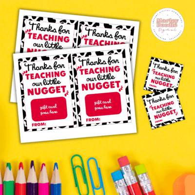 Free Printable Chick Fil A Gift Card Holder &amp; Tags - Marley Doodle Digital