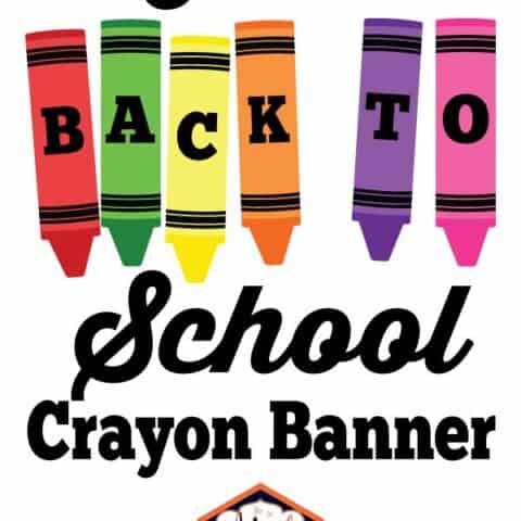 Image for Free Printable Back to School Crayon Banner