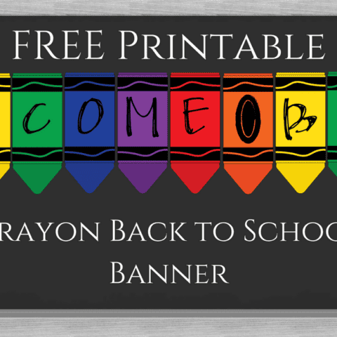 Image for Free Printable “Welcome Back” Crayon Banner