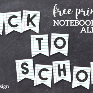 Image for Printable Back to School Banner {Notebook Paper}