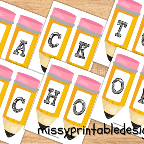 Image for Printable Pencil Back to School Banner