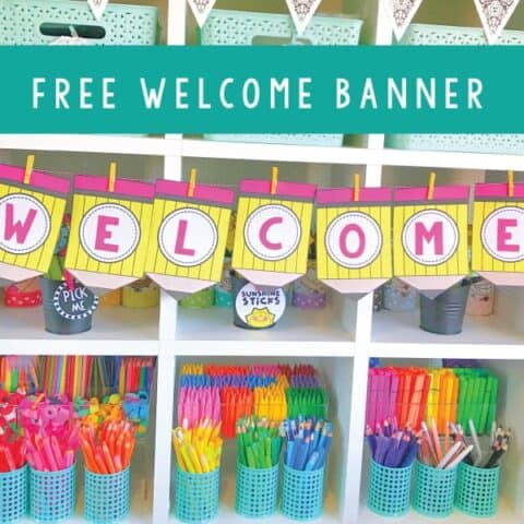 Image for Pencil Classroom Welcome Banner