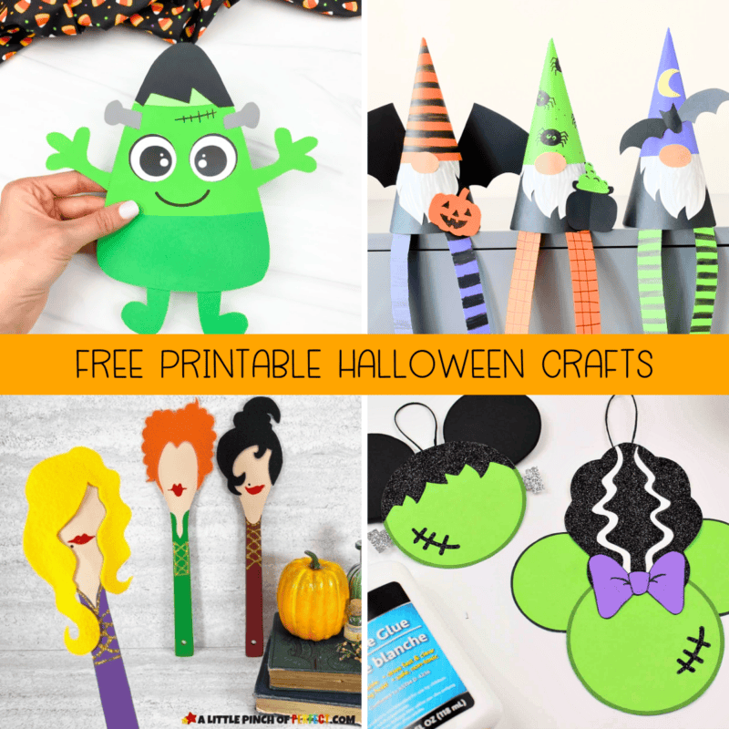 51+ Fun &amp; Easy Free Printable Halloween Crafts for Kids - Marley Doodle ...