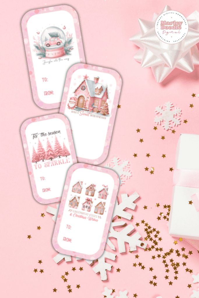 100+ Gorgeous &amp; Modern Free Printable Christmas Gift Tags - Marley ...