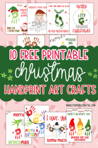 10 Cutest Kids Christmas Handprint Art Printables (Free) - Marley ...