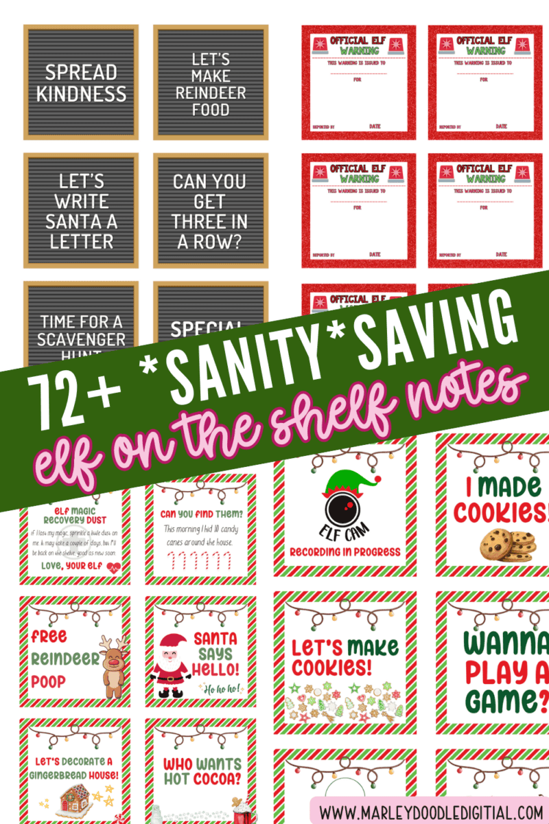 Fun Elf Notes 72+ Free Printable Elf Notes - Fun & Easy Ideas! - Marley Doodle Digital