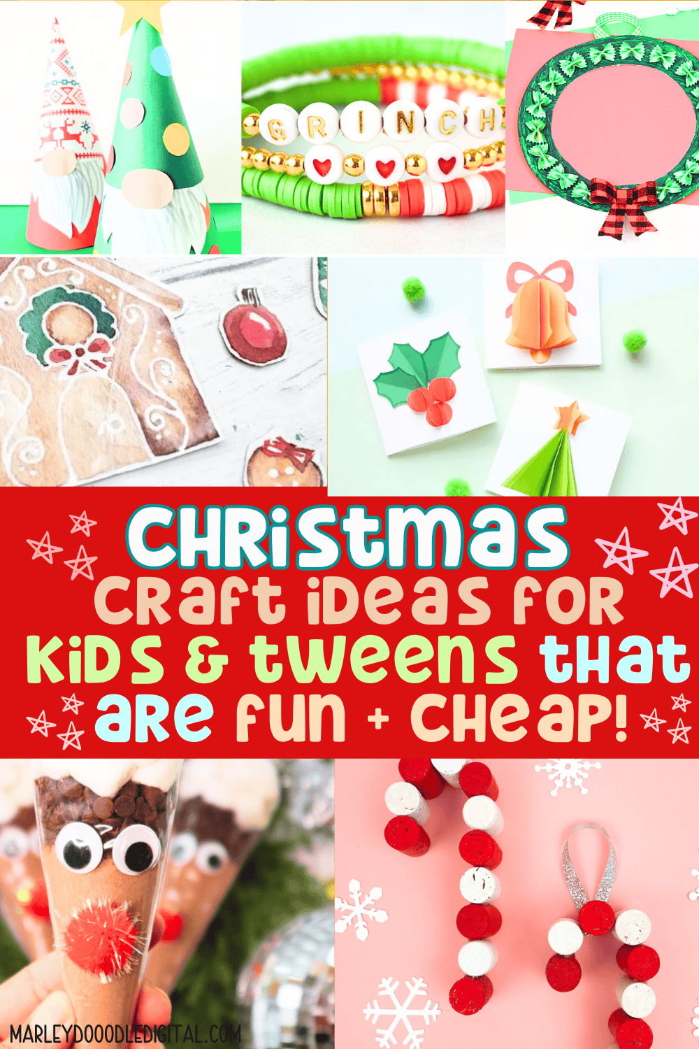 36 Cheap & Easy Christmas Crafts for Kids - Marley Doodle Digital