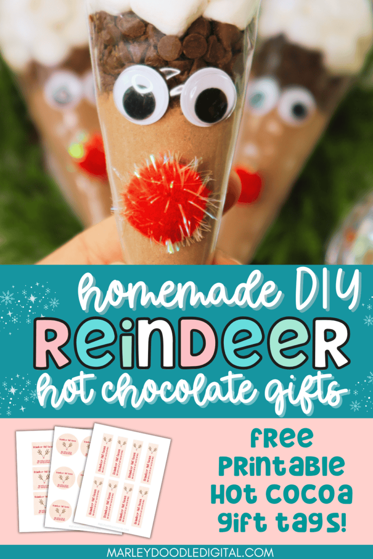 DIY Reindeer Hot Chocolate Cones w/ Printable - Easy Christmas Gift ...
