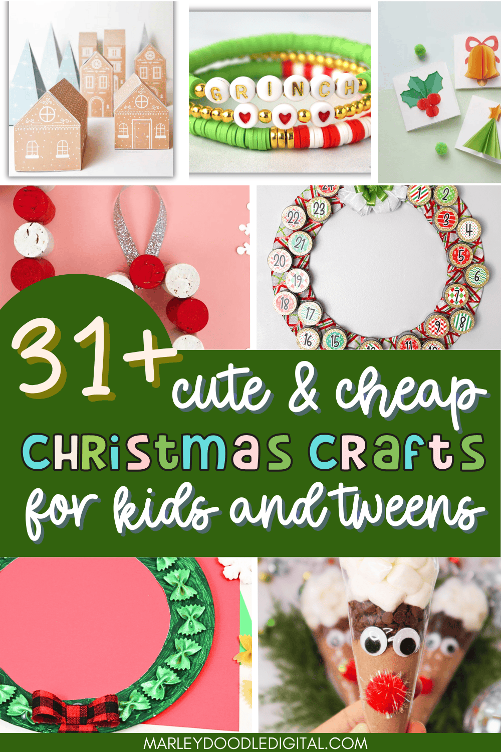 36 Cheap & Easy Christmas Crafts for Kids - Marley Doodle Digital