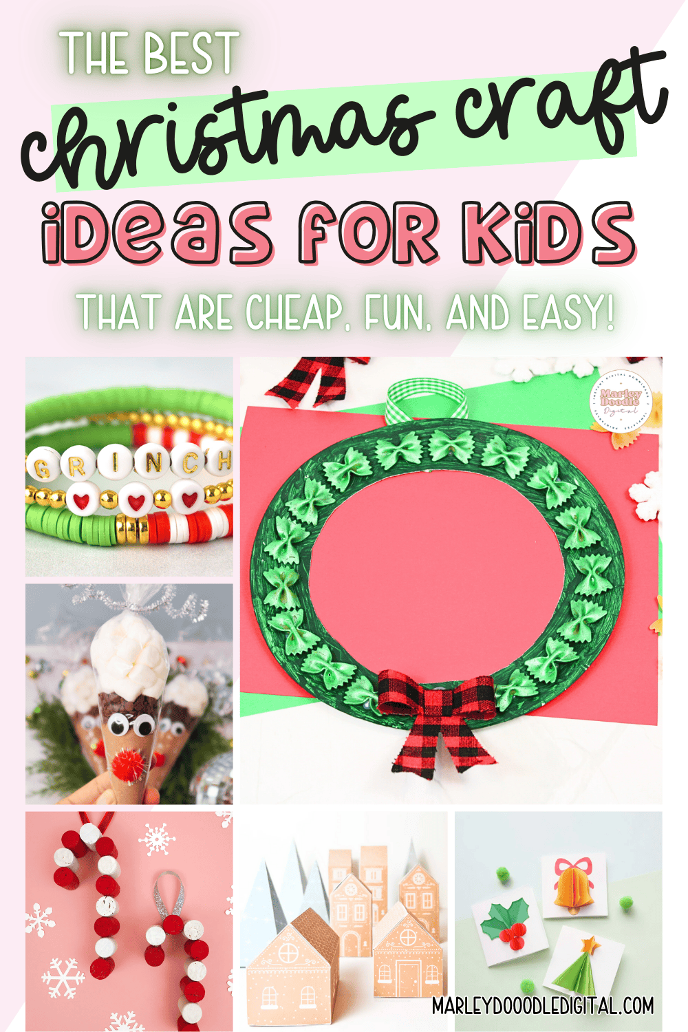 36 Cheap & Easy Christmas Crafts for Kids - Marley Doodle Digital