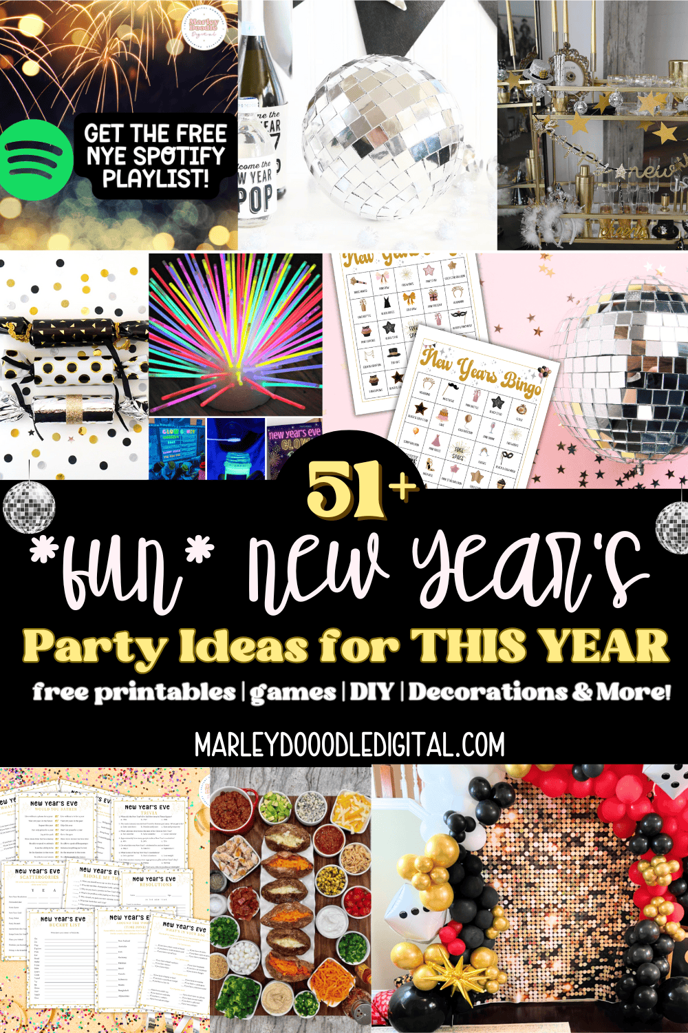 51+ NYE Party Ideas You Don't Want to Miss! - Marley Doodle Digital