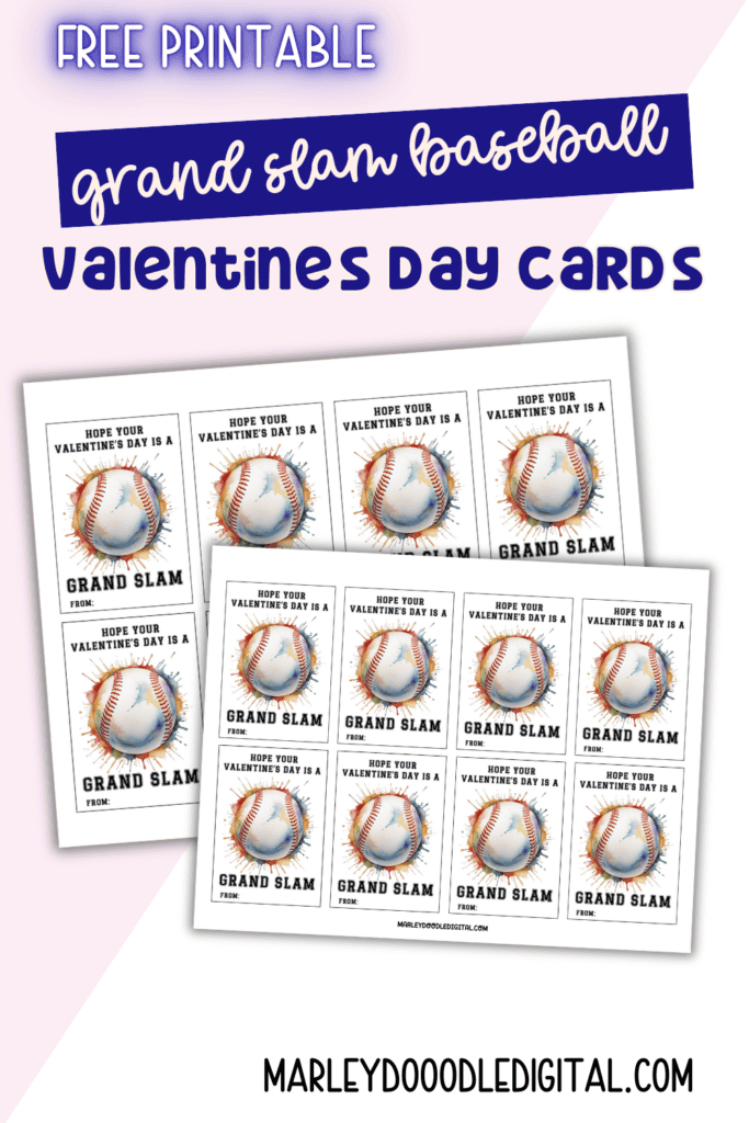 Fun Free Printable Baseball Valentine Cards For Kids Marley Doodle