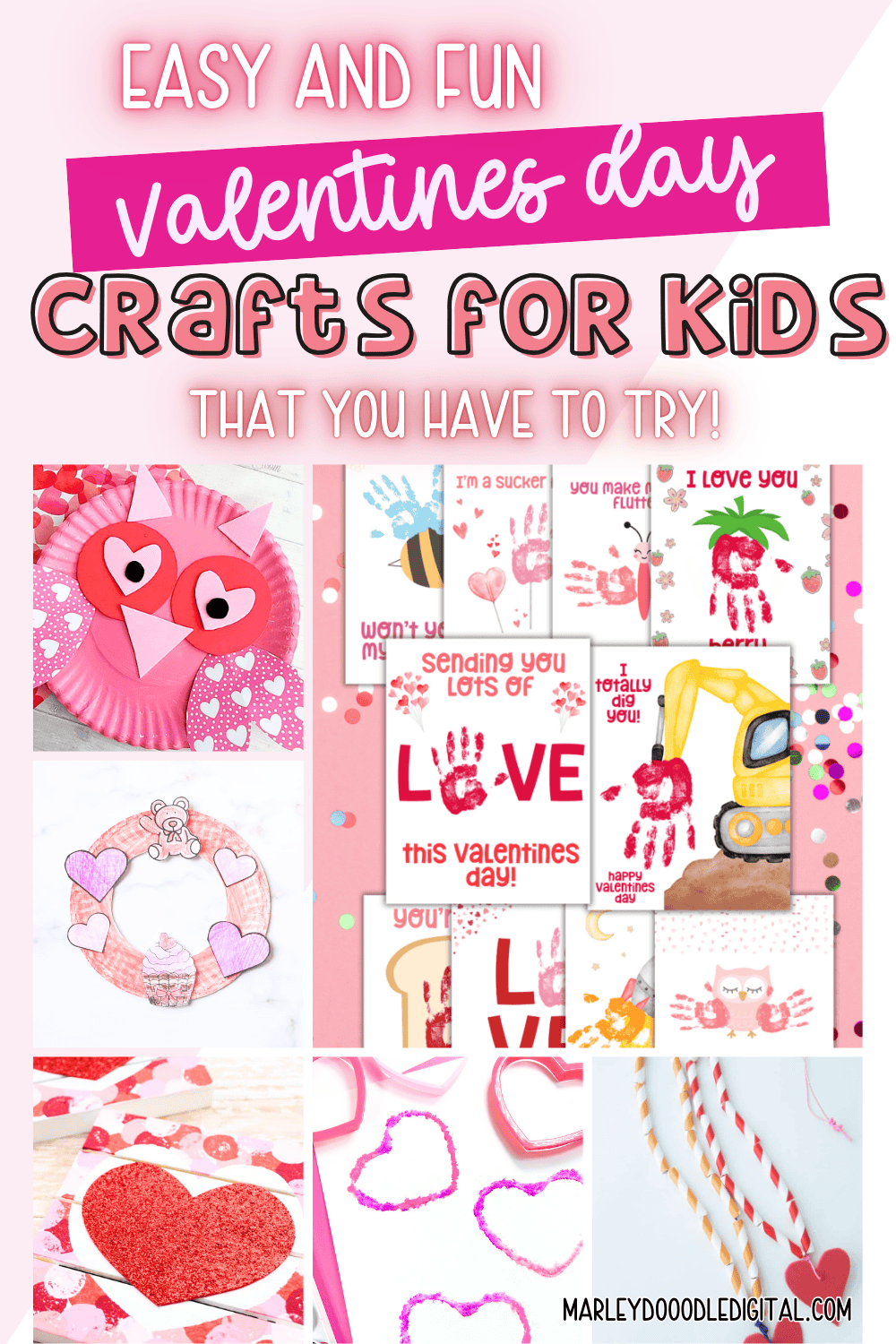 47+ Easy & Fun Valentines Crafts for Kids and Toddlers - Marley Doodle ...