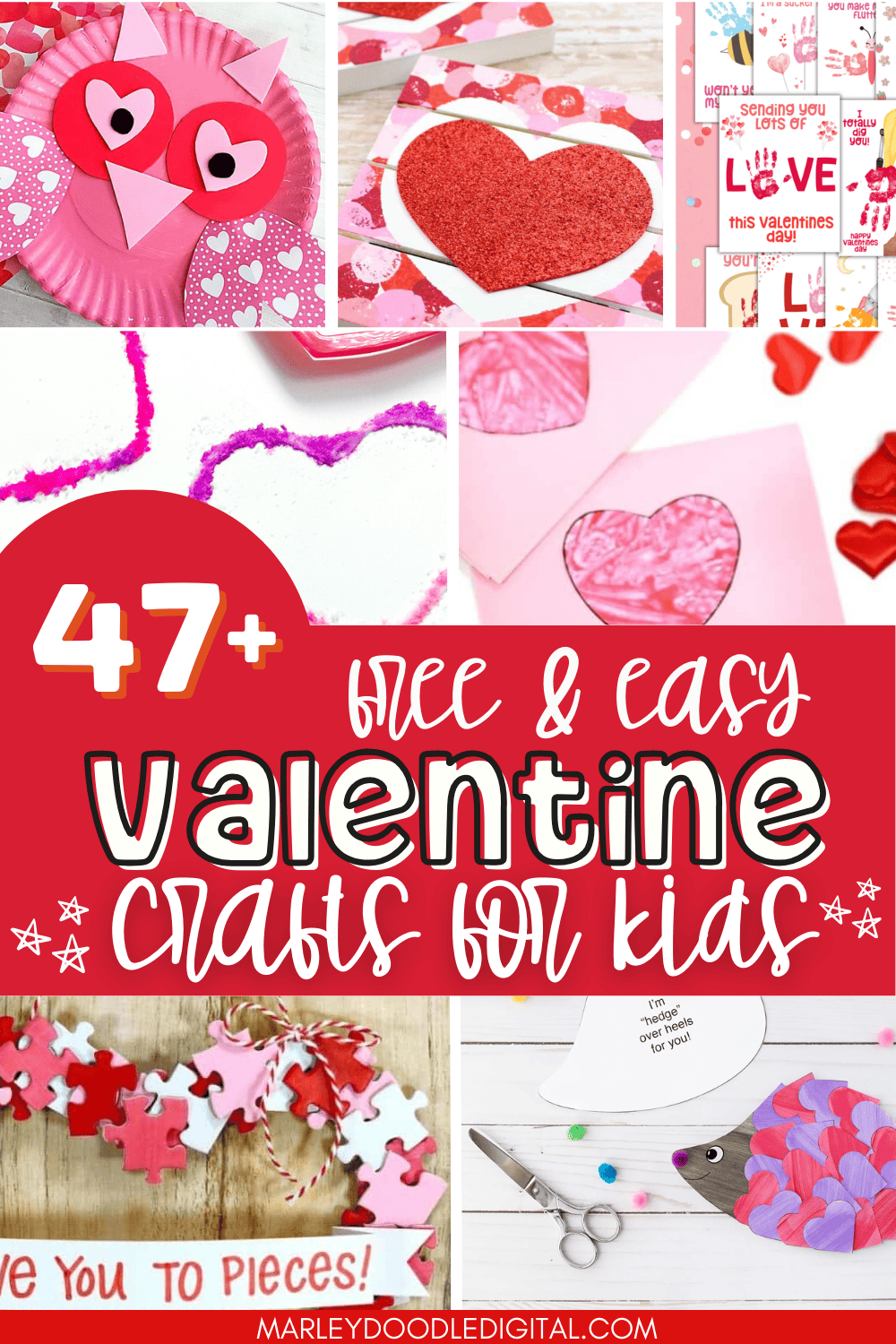 47+ Easy & Fun Valentines Crafts for Kids and Toddlers - Marley Doodle ...