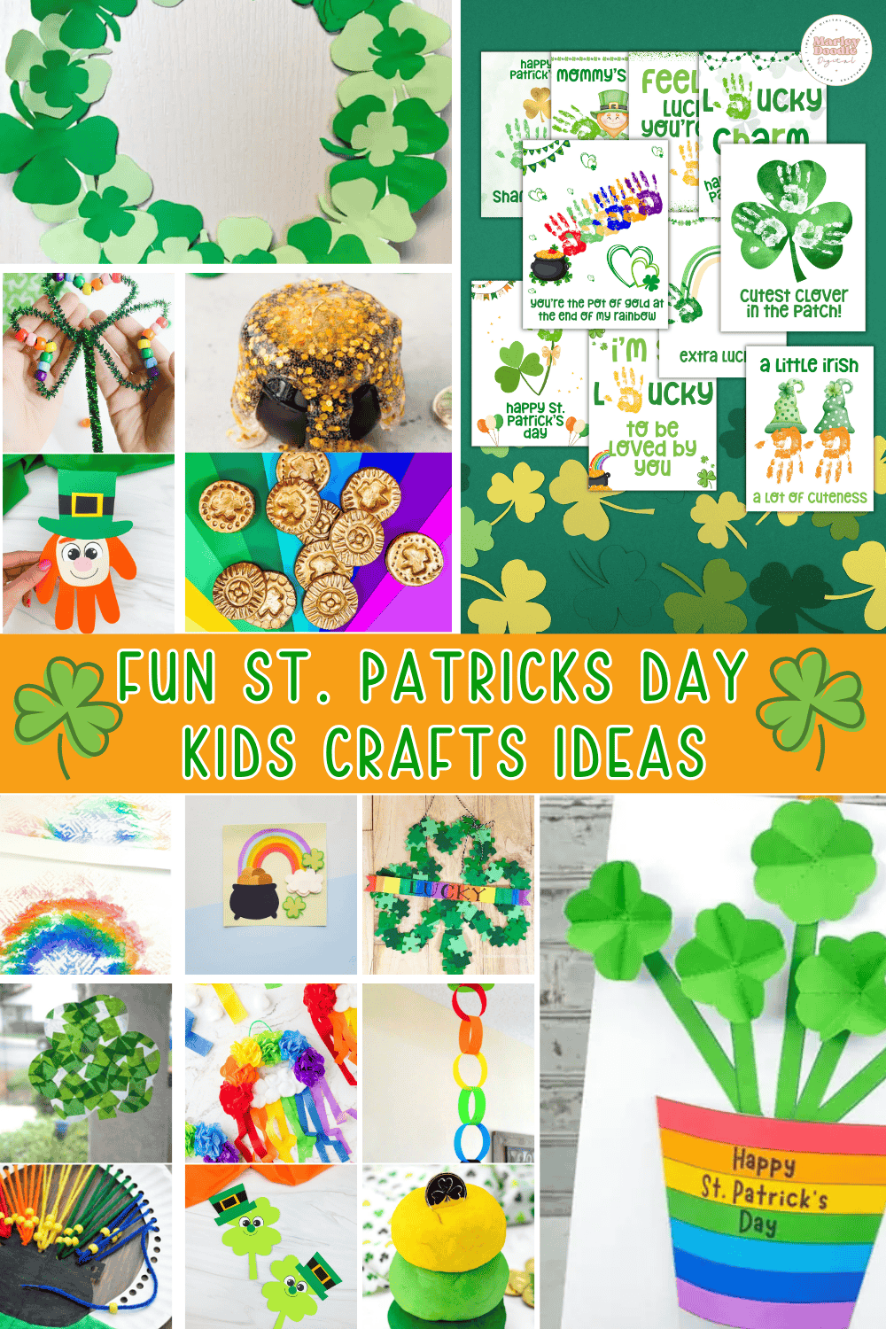 33+ Super Festive St. Patricks Day Crafts for Kids - Marley Doodle Digital
