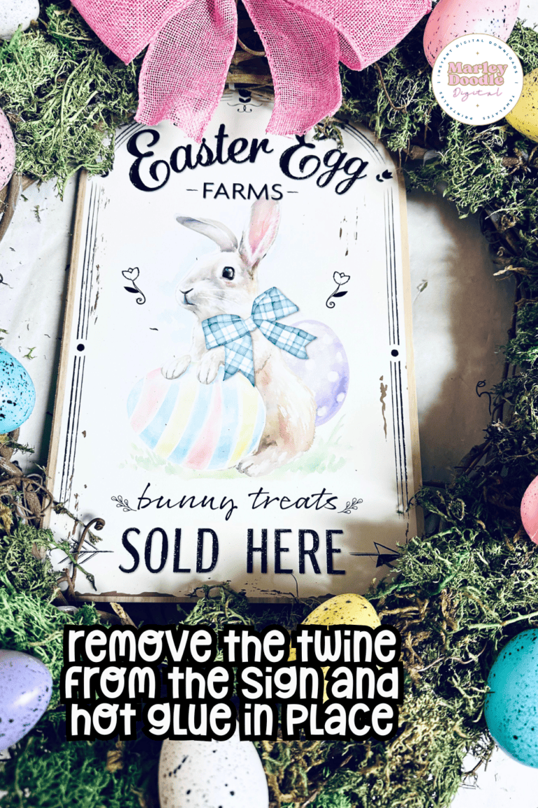Fun DIY Dollar Tree Easter Egg Wreath - Marley Doodle Digital