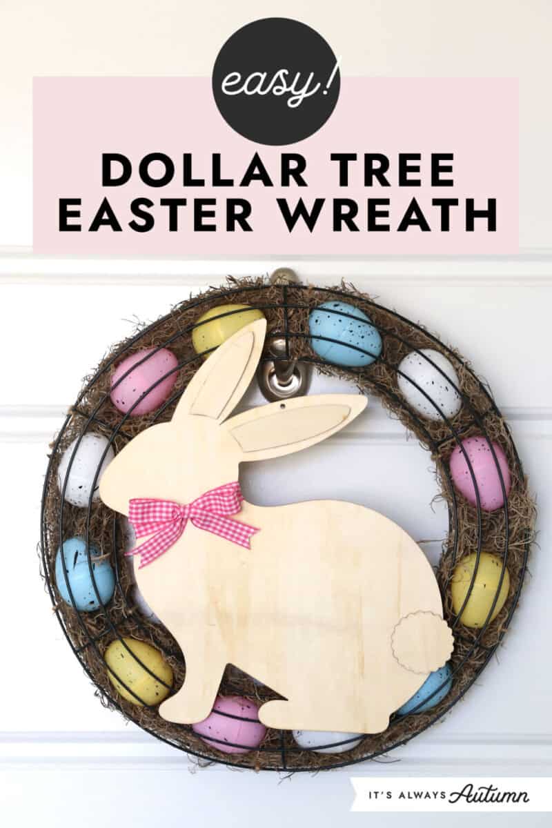 21 Dollar Tree Bunny Wreath Ideas That are Cute, Cheap, & Easy ...