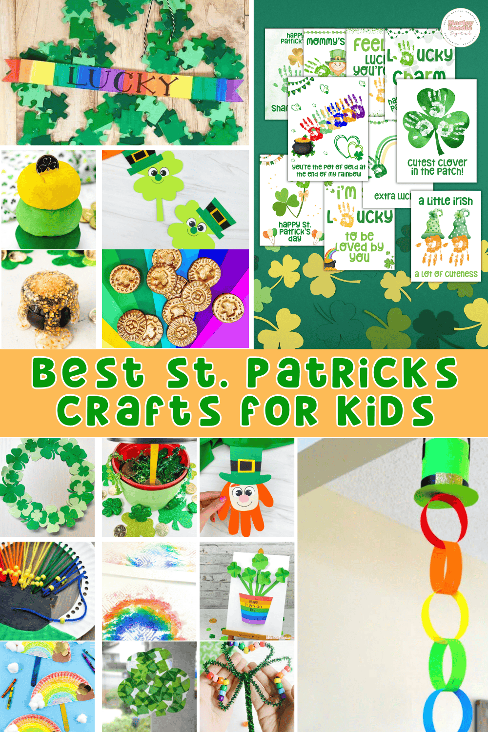 33+ Super Festive St. Patricks Day Crafts for Kids - Marley Doodle Digital