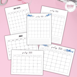 July Countdown Calander 5 Free Printable Birthday Countdown Calendars - Marley Doodle Digital