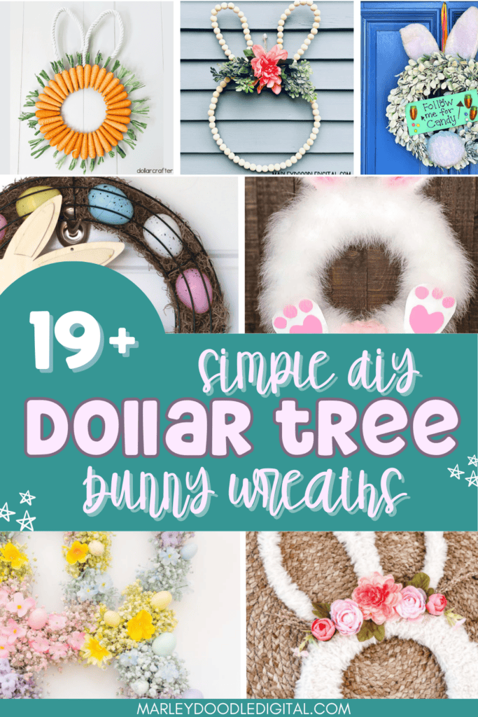 21 Dollar Tree Bunny Wreath Ideas That are Cute, Cheap, & Easy ...