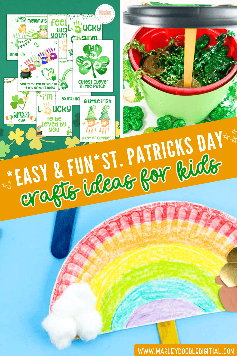 33+ Super Festive St. Patricks Day Crafts for Kids - Marley Doodle Digital