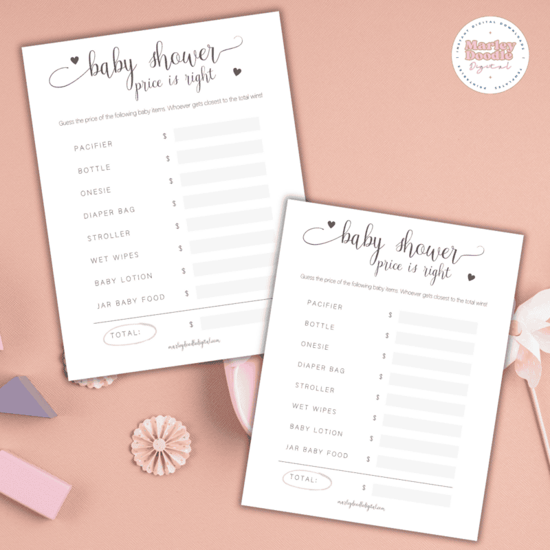 Free Printable What's in Your Purse Game for Baby Showers - Marley ...