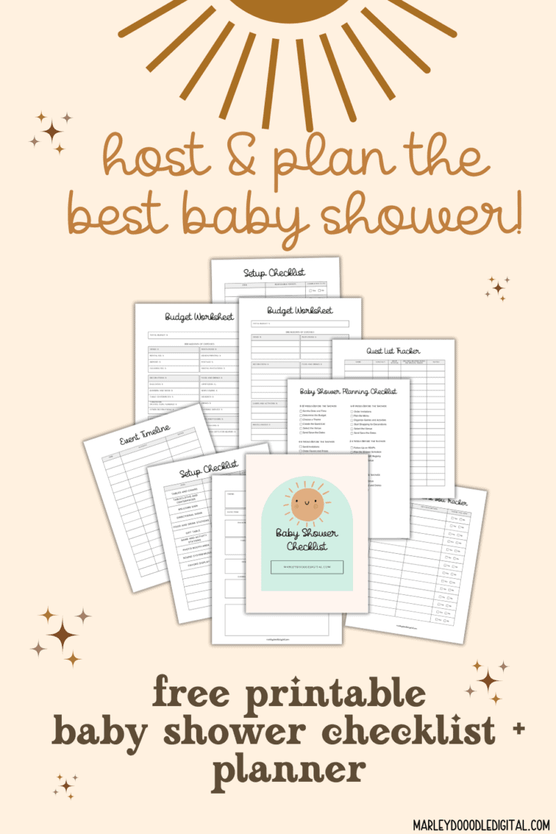 Shower List How to Plan the Perfect Baby Shower (Free Printable Checklist & Planner ...