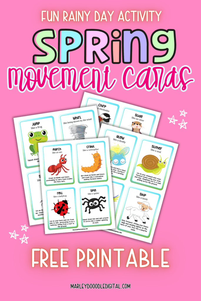 32 Spring Movement Cards for Kids & Toddlers (Free Printables) - Marley ...