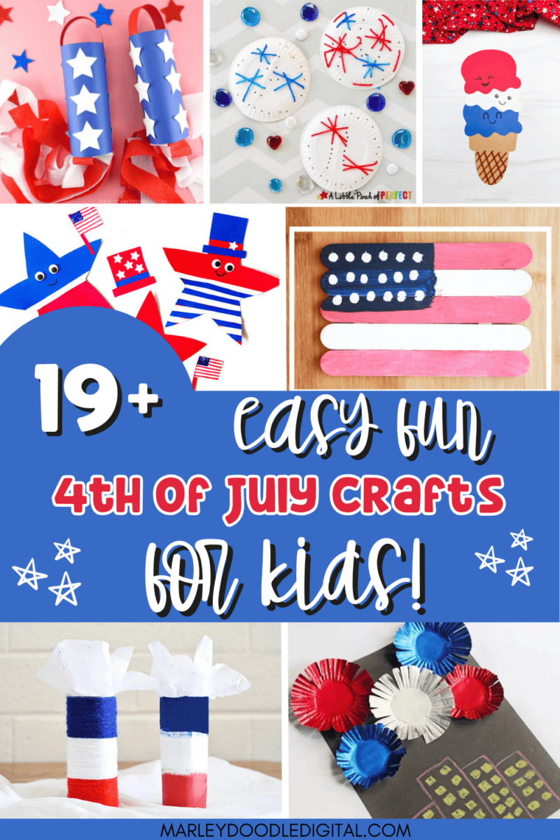 21+ Easy DIY 4th of July Crafts for Kids - Marley Doodle Digital