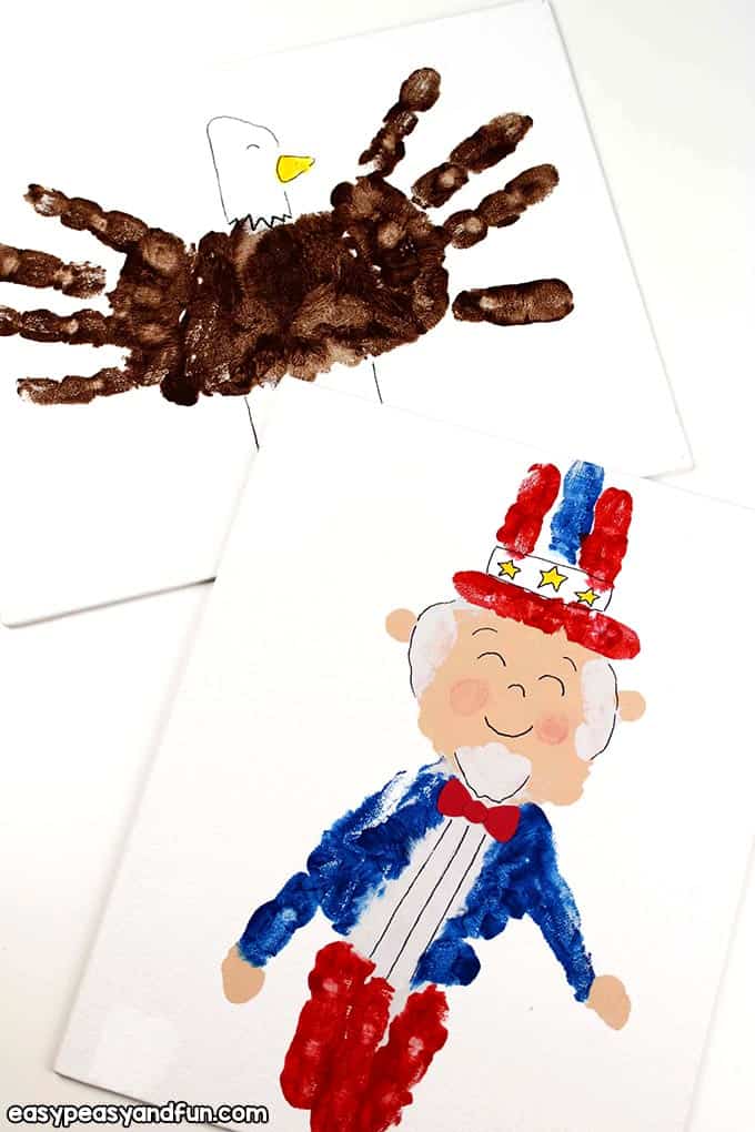4th of July Handprint Art