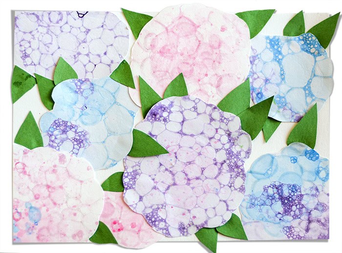 Bubble Paint Flowers Craft