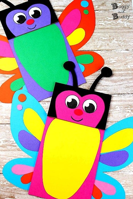 Butterfly Paper Bag Puppets