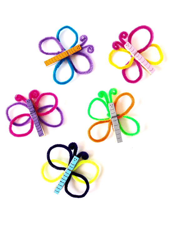 Clothespin Butterfly Craft