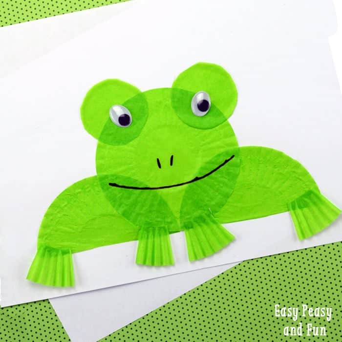 Cupcake Liner Frog Craft