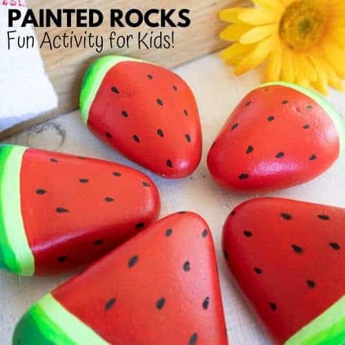 Painted Watermelon Rocks
