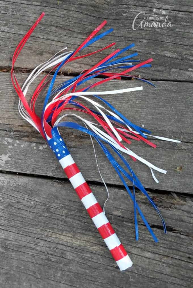 Patriotic Duck Tape Parade Stick