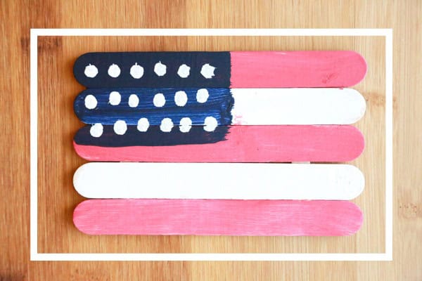Popsicle Stick American Flags