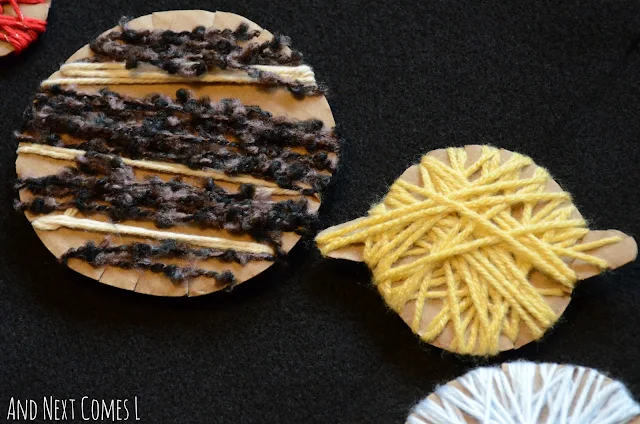 Yarn Wrapped Planets Craft