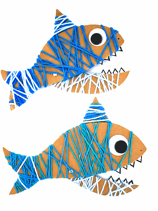 Articulated Cardboard Sharks Craft