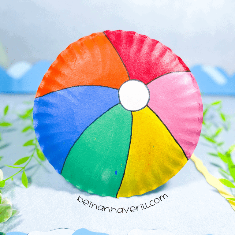 Beach Ball Paper Plate Craft