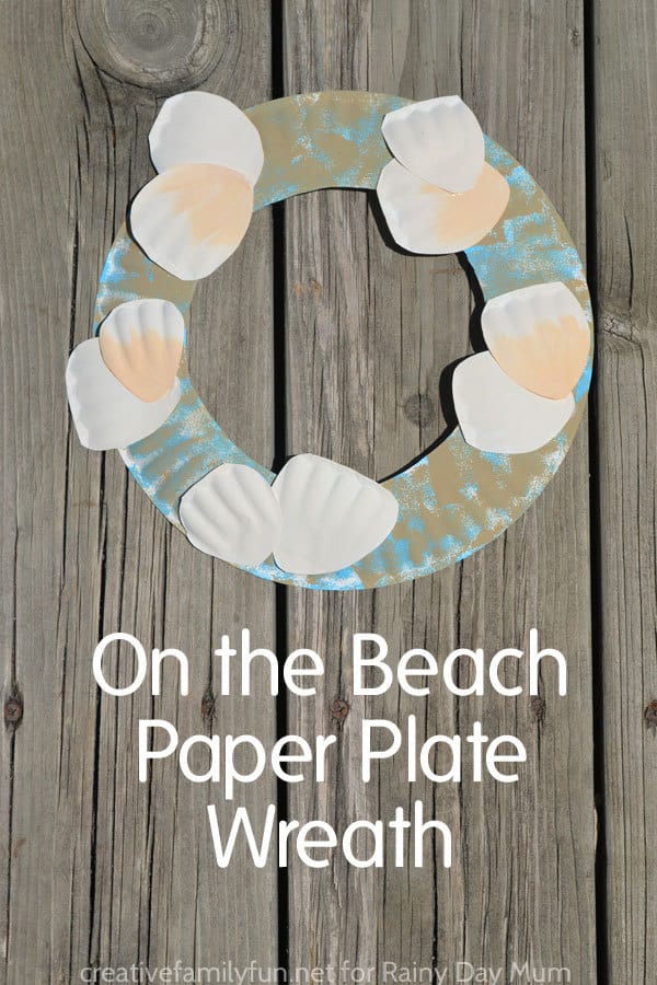 Beach Themed Paper Plate Wreath
