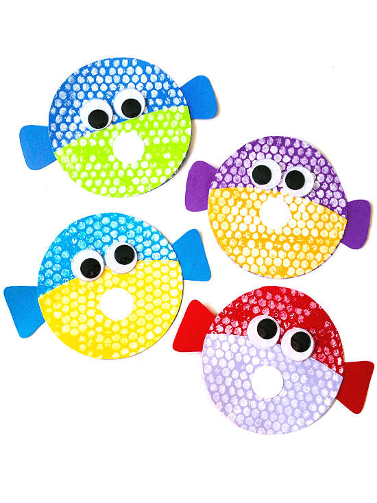 Bubble Wrap Pufferfish Craft