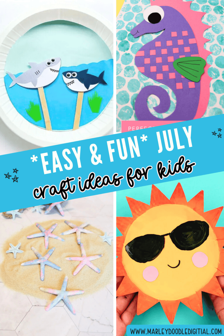 81+ Easy and Fun July Crafts for Kids - Marley Doodle Digital
