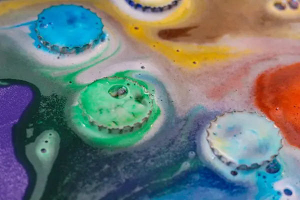 Fizzy Bottle Caps Science Experiment