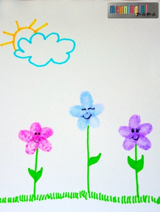 Flower Fingerprint Craft