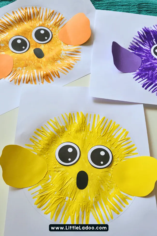 Fork-Painted Puffer Fish Craft