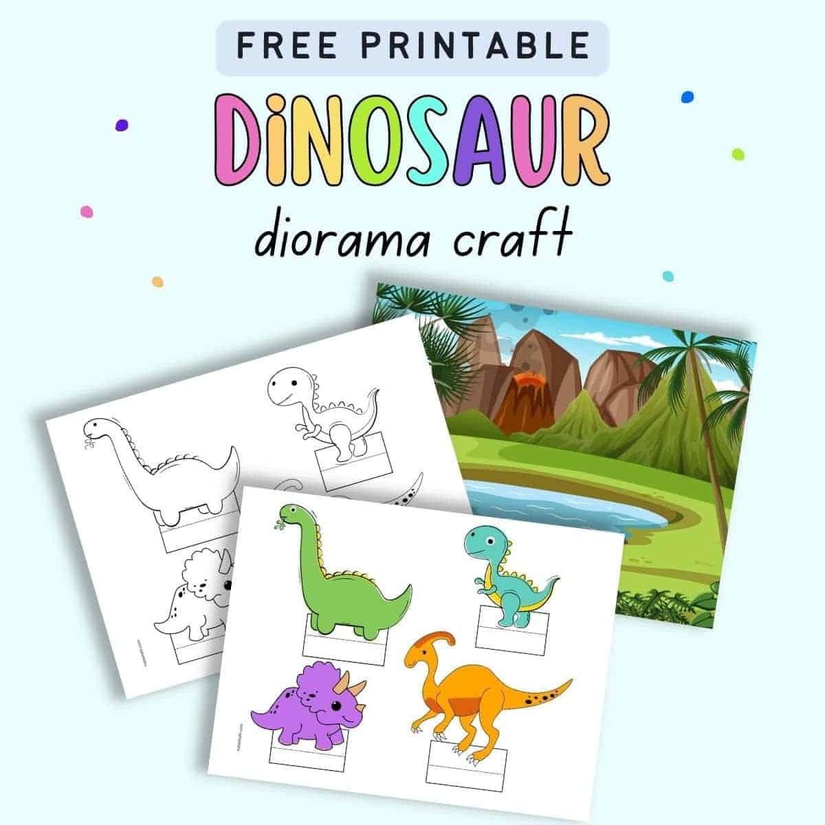 Free Printable Dinosaur Diorama