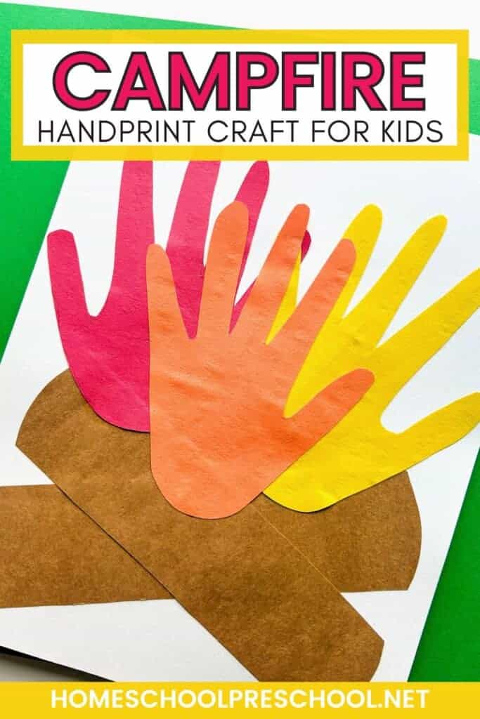 Handprint Campfire Craft
