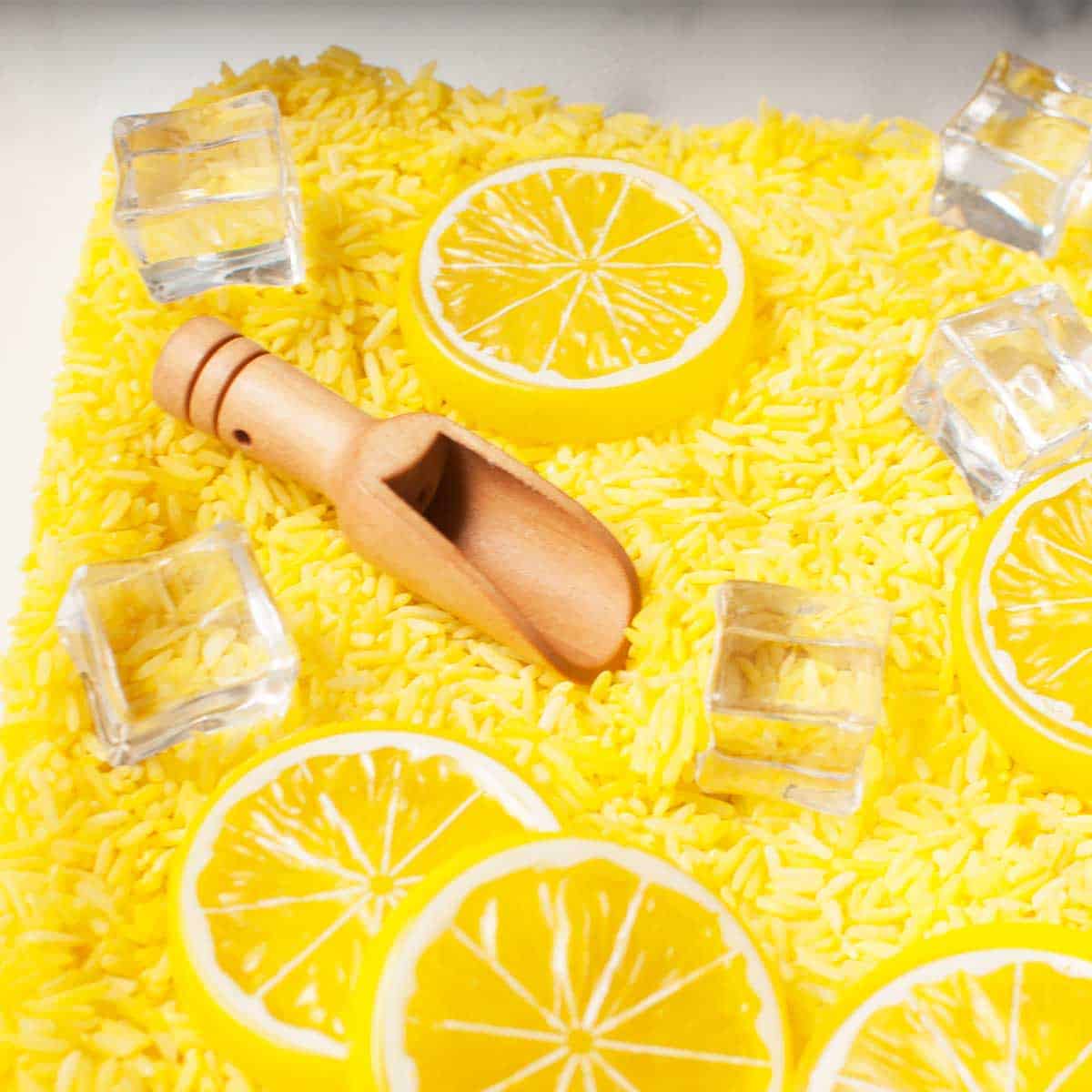 Lemonade Sensory Bin