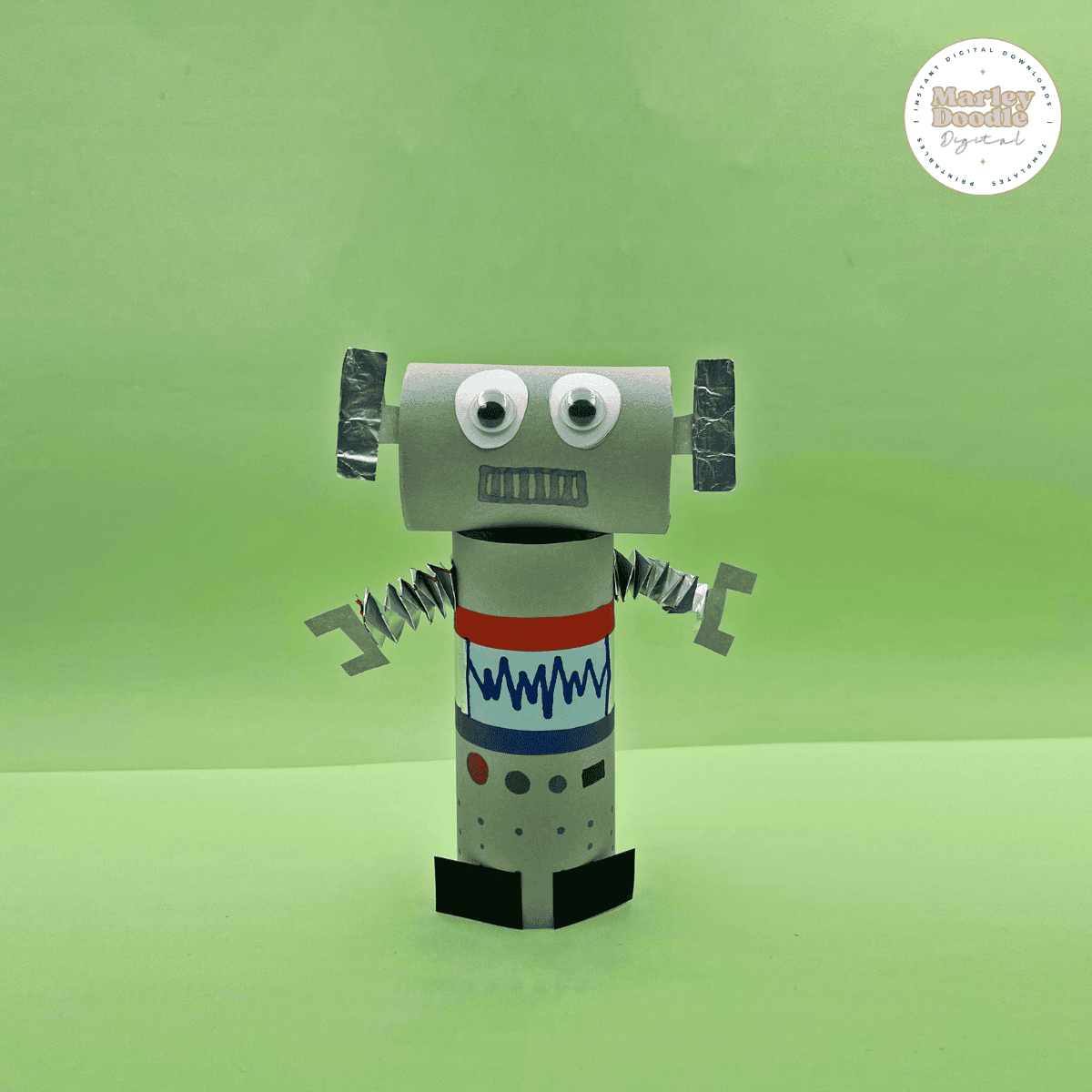 Fun Toilet Paper Roll Robot Craft for Kids